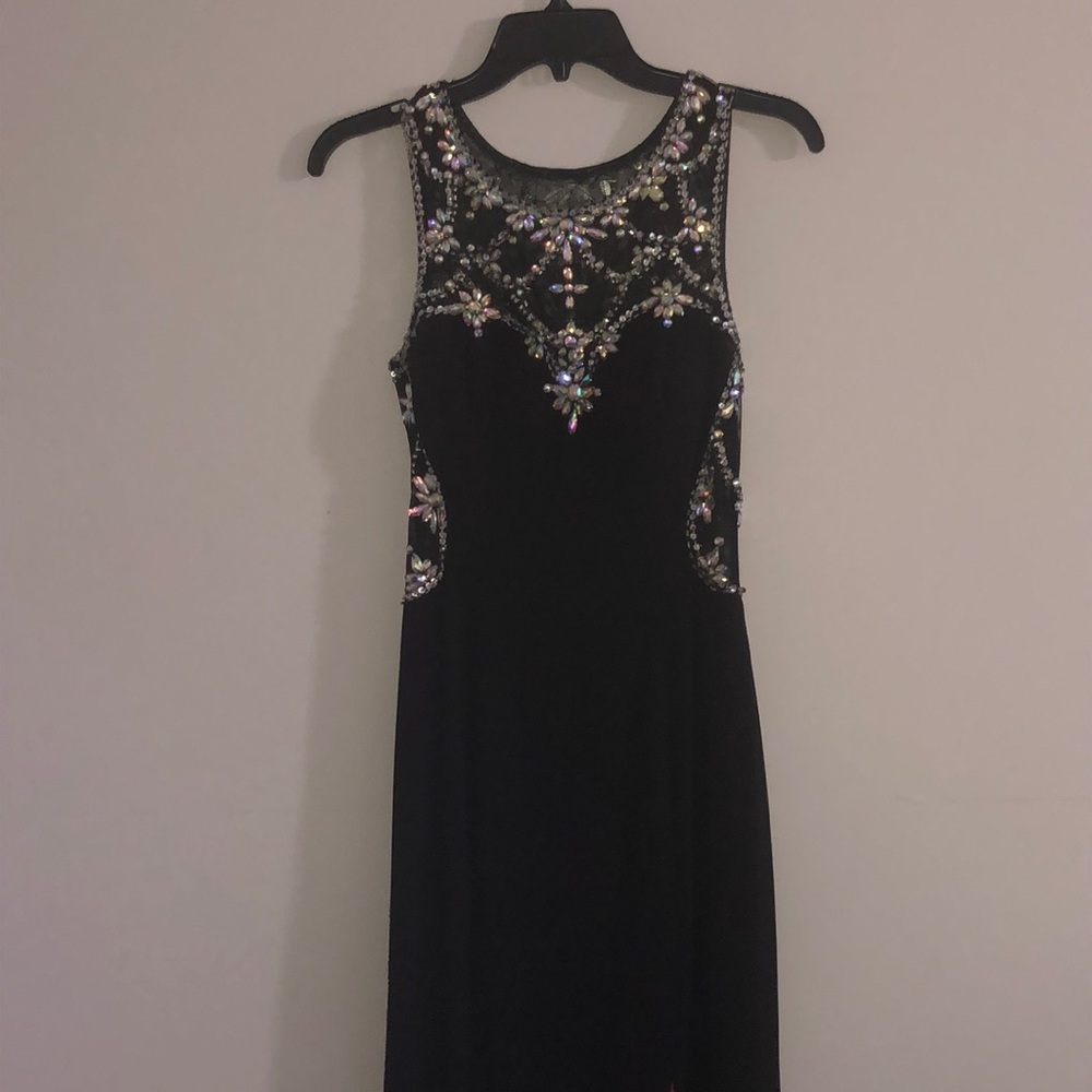 Black and pink gown